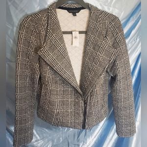 Banana Republic Plush Quilted Tartan Coat - New with tag